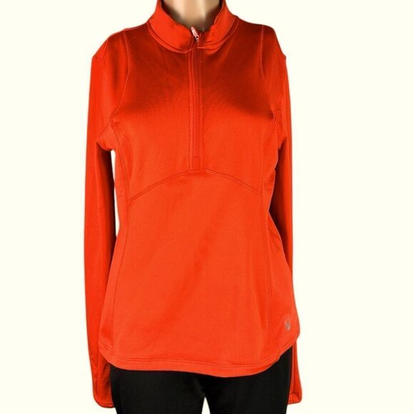 Spyder Orange 3/4 Pullover Sweatshirt - Picture 1 of 6